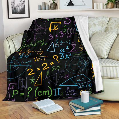 Math Pattern Print Design 03 Premium Blanket
