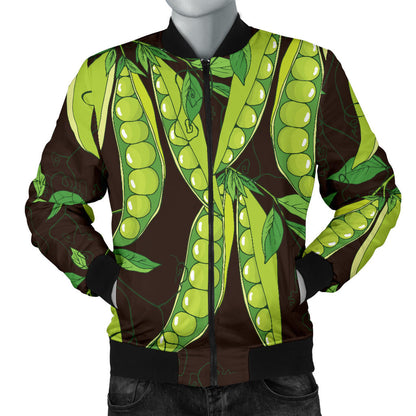 Peas Pattern Print Design A03 Men Bomber Jacket