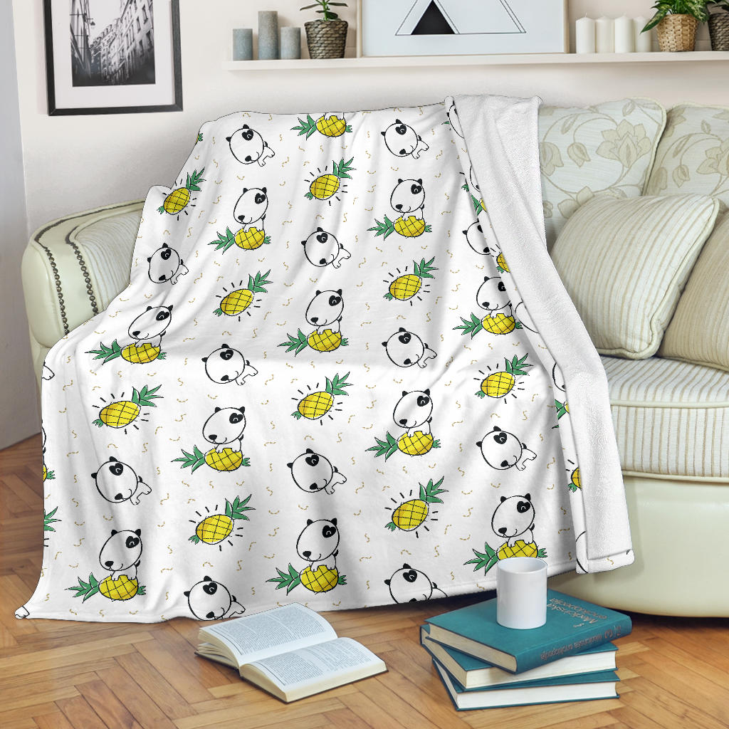 Bull Terriers Pattern Print Design 05 Premium Blanket