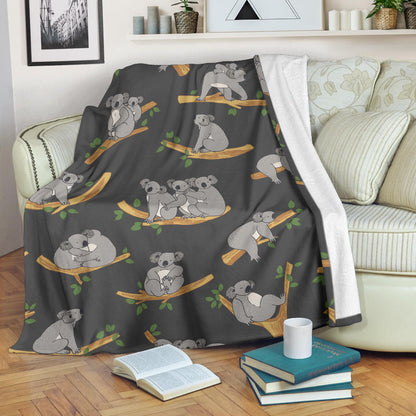 Koala Pattern Print Design 07 Premium Blanket