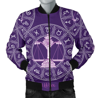 Libra Pattern Print Design 03 Men Bomber Jacket