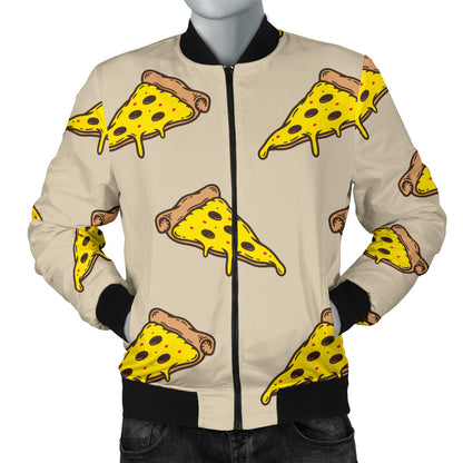 Pizza Pattern Print Design A04 Men Bomber Jacket