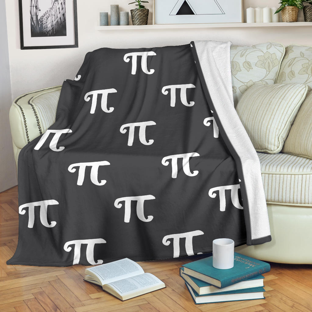 Pi Day Pattern Print Design A01 Premium Blanket