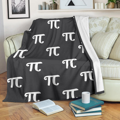 Pi Day Pattern Print Design A01 Premium Blanket