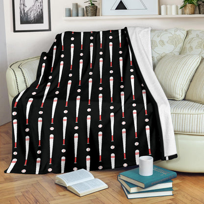 Baseball Pattern Print Design 03 Premium Blanket