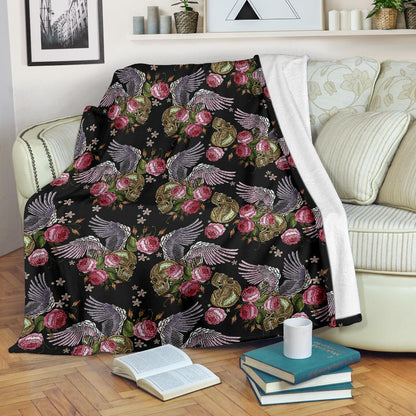 Angel Wings Pattern Print Design 06 Premium Blanket