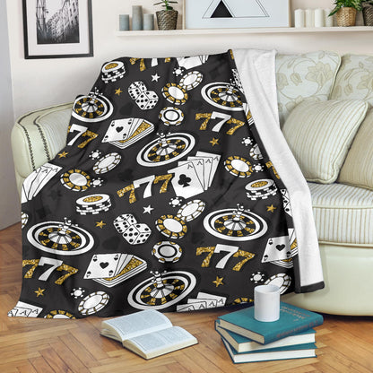 Casino Pattern Print Design 05 Premium Blanket