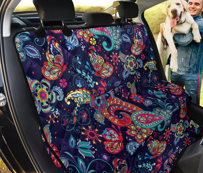 Paisley Boho Pattern Print Design A06 Rear Dog Car Seat Cover Hammock