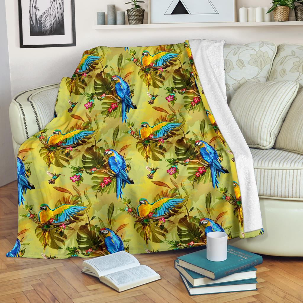 Parrot Pattern Print Design A02 Premium Blanket