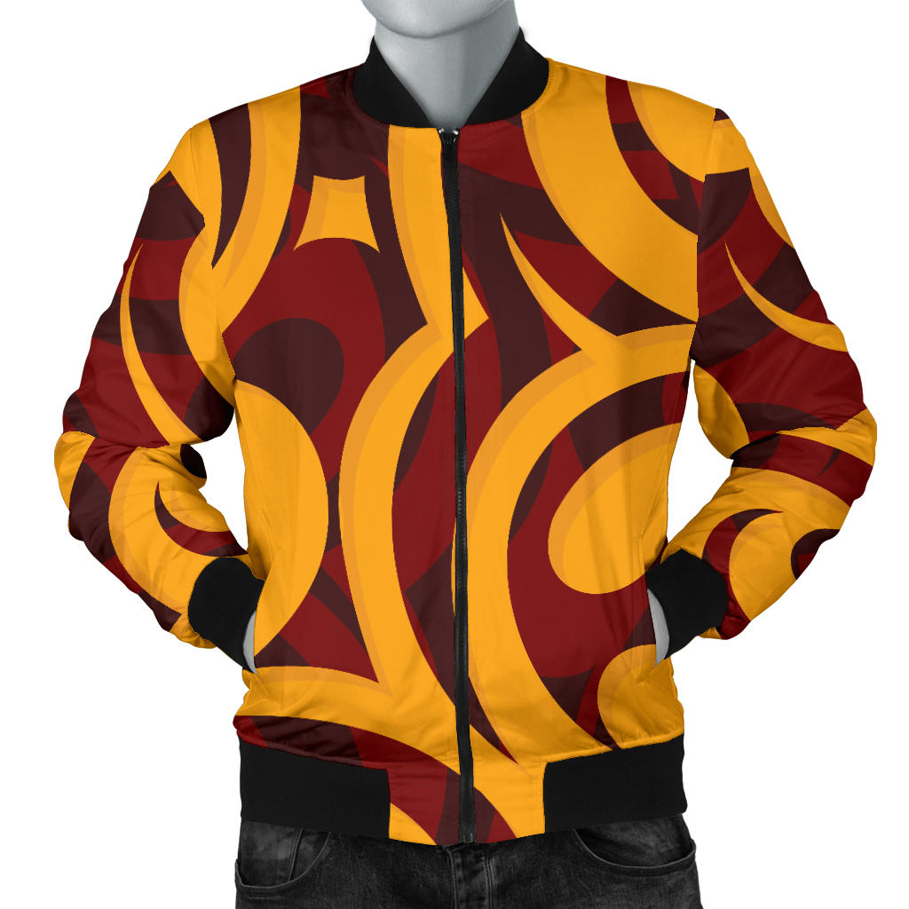 Maori Pattern Print Design 02 Men Bomber Jacket