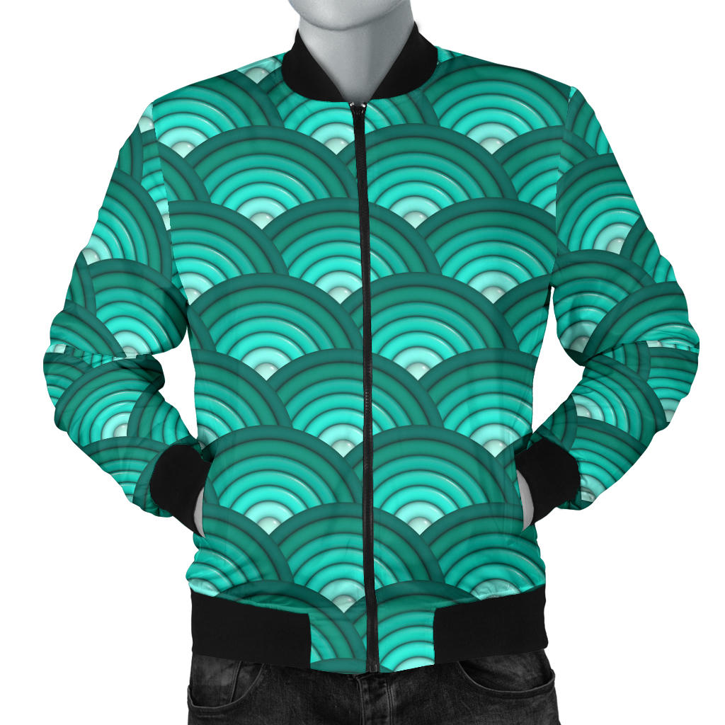 Scales Pattern Print Design 01 Men Bomber Jacket