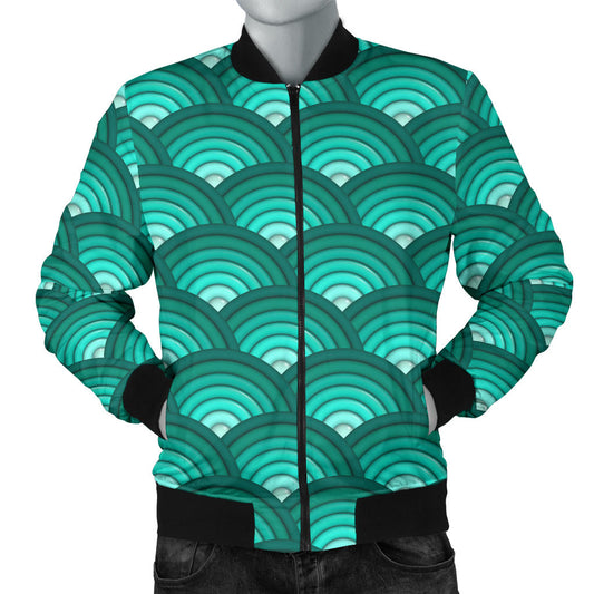 Scales Pattern Print Design 01 Men Bomber Jacket
