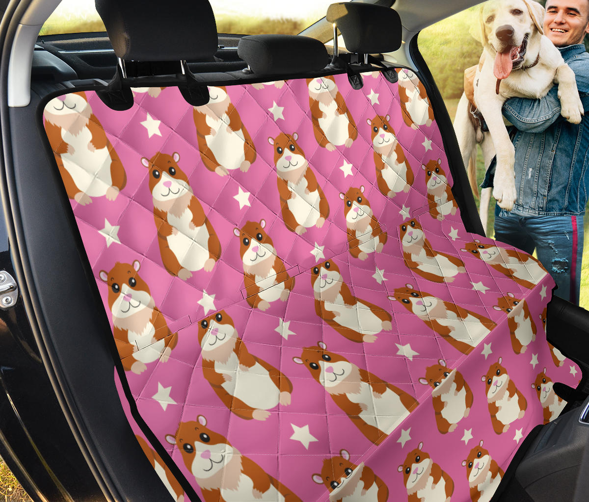 Hamster Cute Pattern Print Design 02 Rear Dog Car Seat Cover Hammock