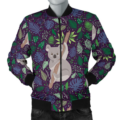 Koala Pattern Print Design 06 Men Bomber Jacket