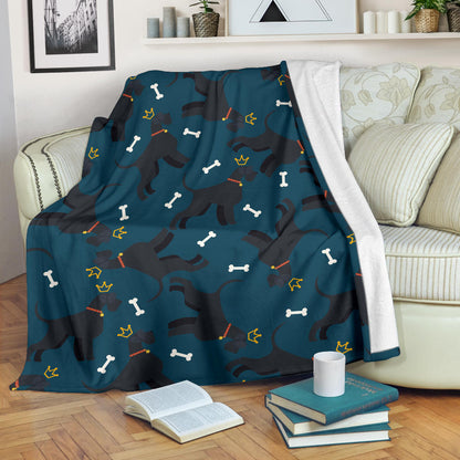 Schnauzers Pattern Print Design A04 Premium Blanket