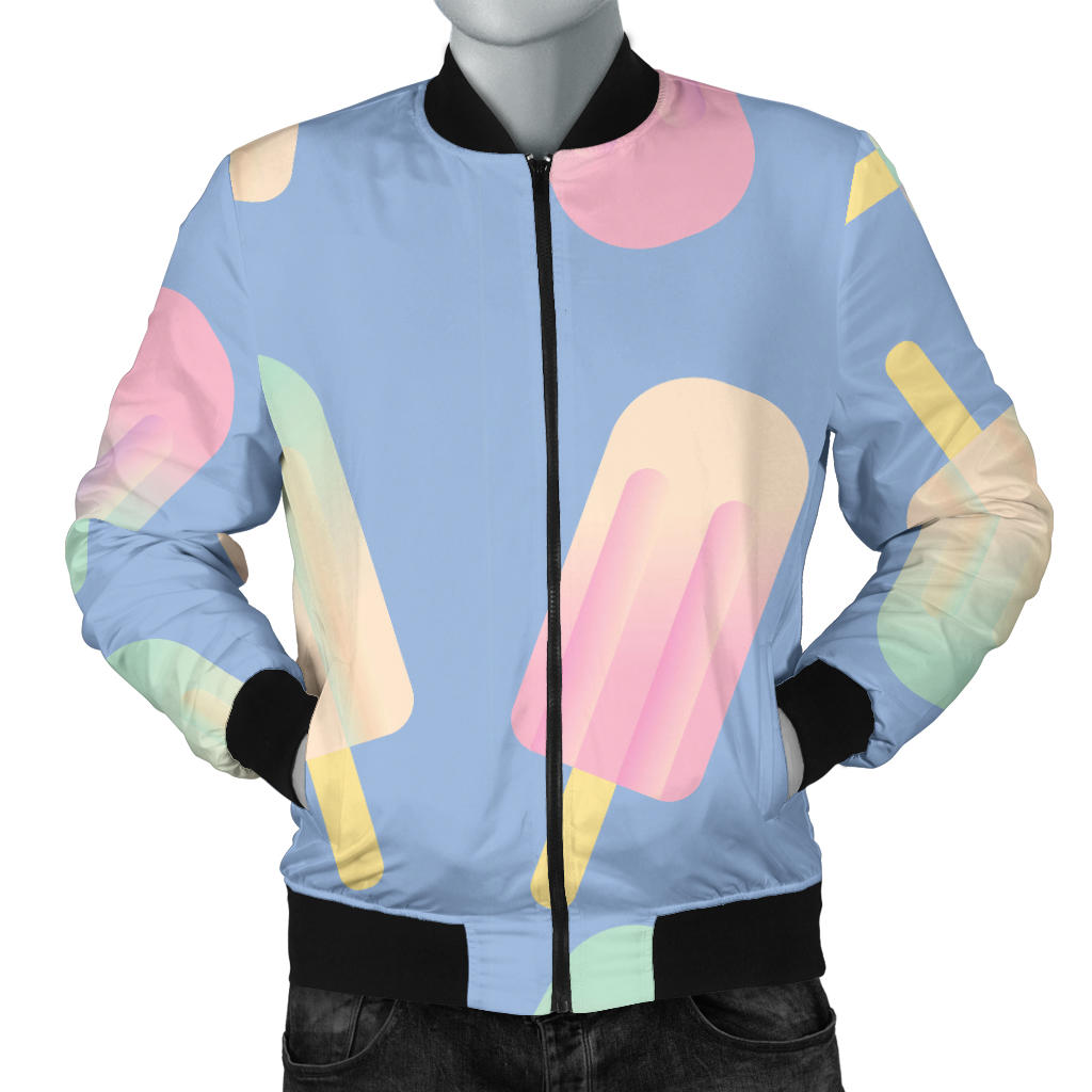Ice Cream Pattern Print Design 05 Men Bomber Jacket