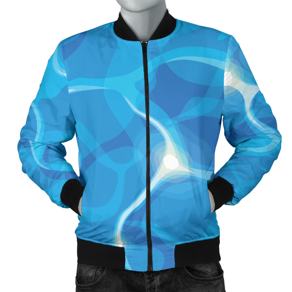 Ocean Reflex Pattern Print Design A02 Men Bomber Jacket