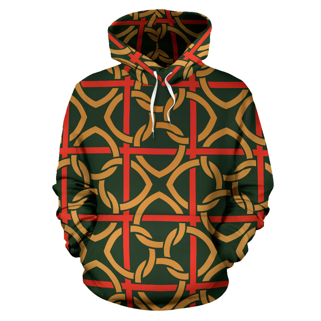 Irish Pattern Print Design 01 Pullover Hoodie