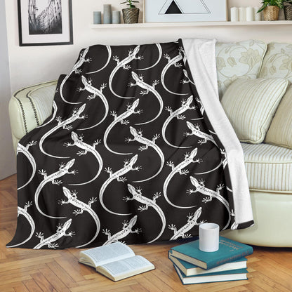 lizard Pattern Print Design 01 Premium Blanket