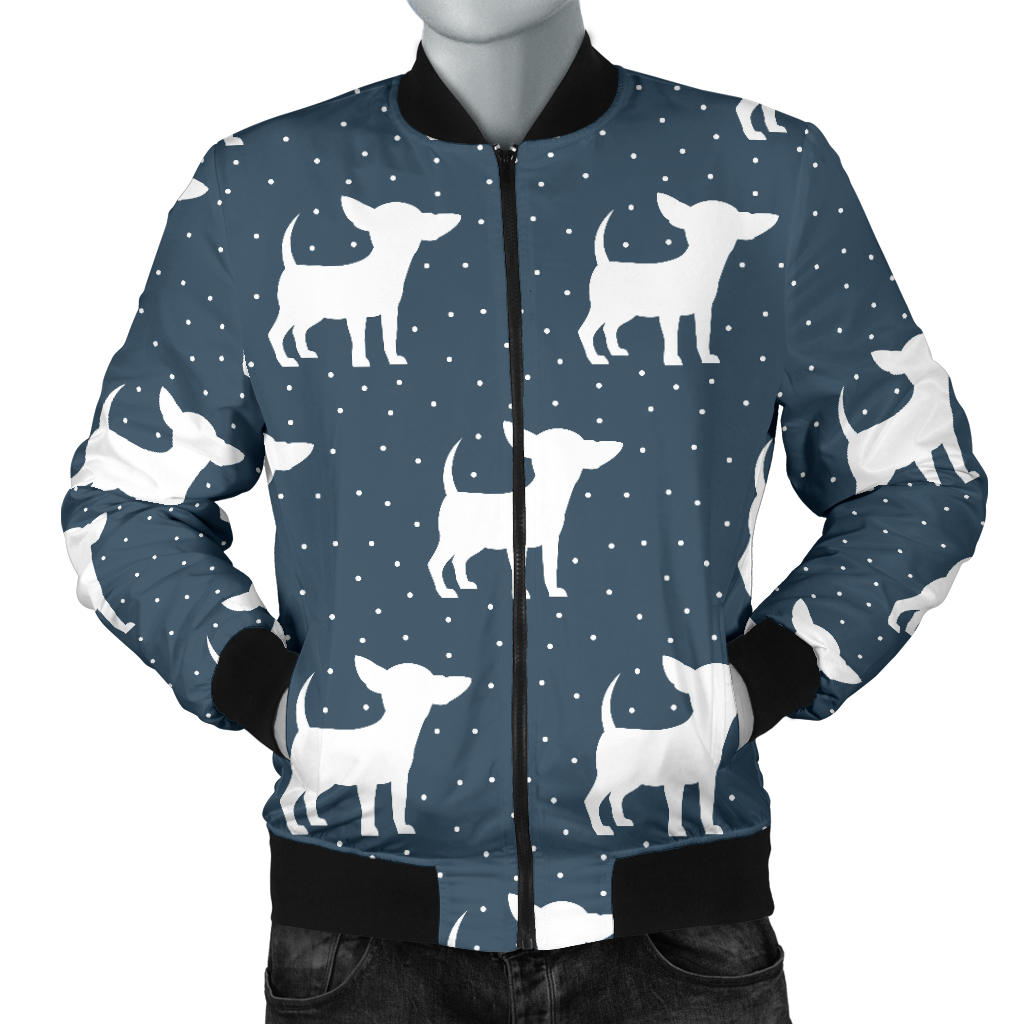 Chihuahua Pattern Print Design 03 Men Bomber Jacket