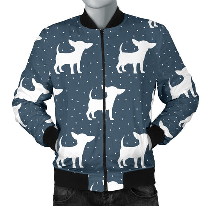 Chihuahua Pattern Print Design 03 Men Bomber Jacket
