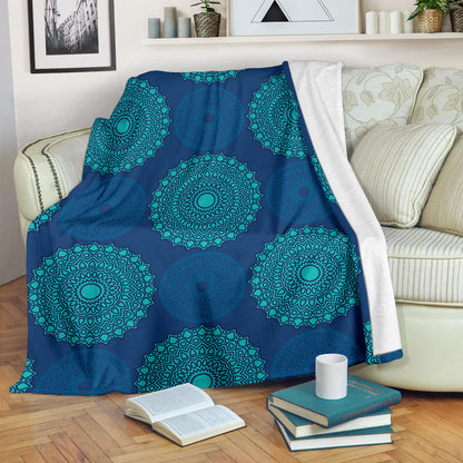 Medallion Pattern Print Design 04 Premium Blanket