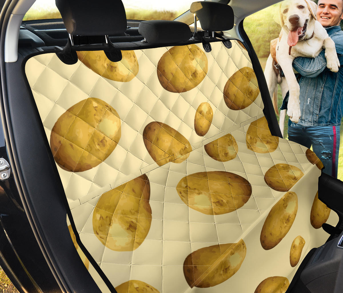 Potato Pattern Print Design A01 Rear Dog Car Seat Cover Hammock