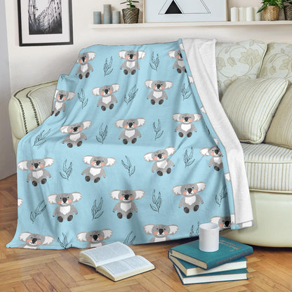 Koala Pattern Print Design 01 Premium Blanket