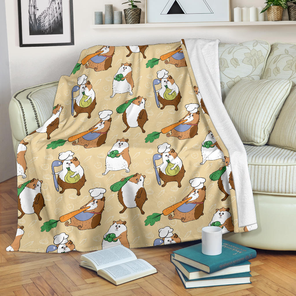 Guinea Pig Pattern Print Design 03 Premium Blanket