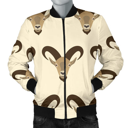 Goat Pattern Print Design 01 Men Bomber Jacket