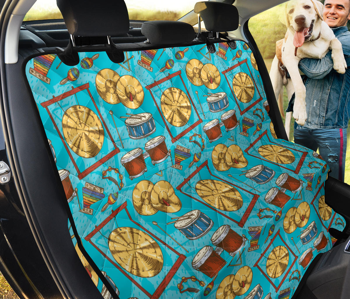 Percussion Pattern Print Design 03 Rear Dog Car Seat Cover Hammock