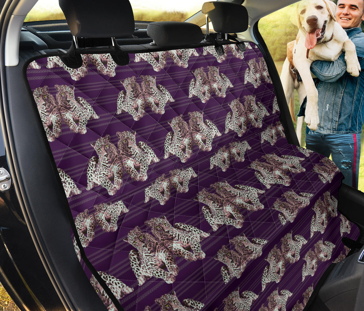 Leopard Pattern Print Design 01 Rear Dog Car Seat Cover Hammock