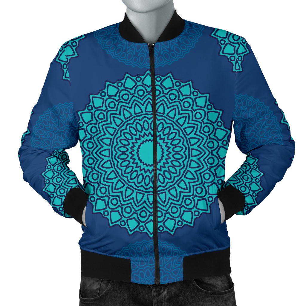 Medallion Pattern Print Design 04 Men Bomber Jacket