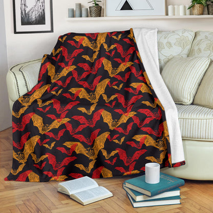 Bat Pattern Print Design 01 Premium Blanket