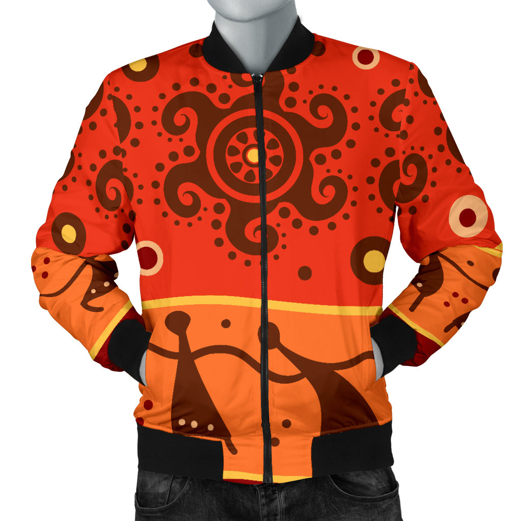 African Pattern Print Design 04 Men Bomber Jacket