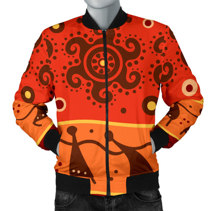 African Pattern Print Design 04 Men Bomber Jacket
