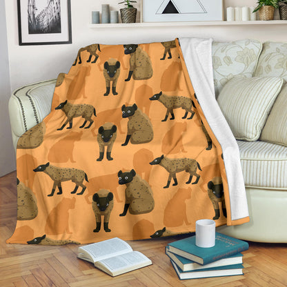 Hyena Pattern Print Design 01 Premium Blanket