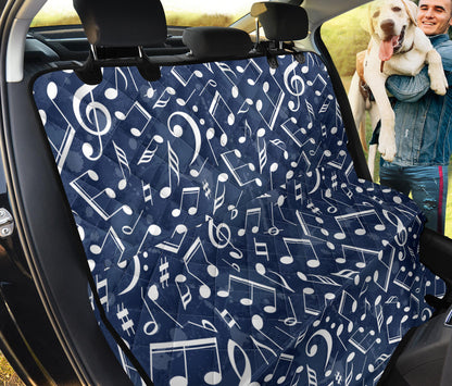 Music note Pattern Print Design A02 Rear Dog Car Seat Cover Hammock