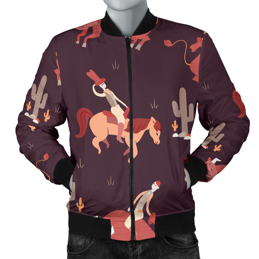 Rodeo Pattern Print Design A01 Men Bomber Jacket