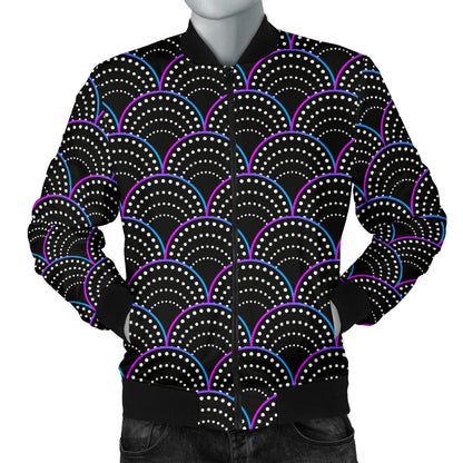 Mermaid Pattern Print Design 09 Men Bomber Jacket