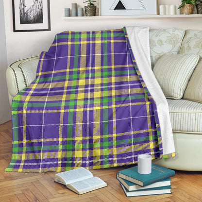 Mardi Gras Pattern Print Design 010 Premium Blanket