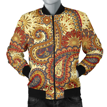 Boho Pattern Print Design 08 Men Bomber Jacket