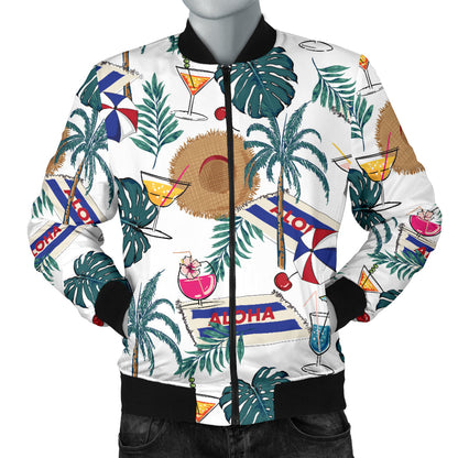 Aloha Hawaii Beach Pattern Print Design 04 Men Bomber Jacket