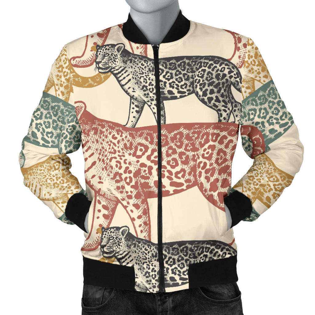 Jaguar Pattern Print Design 01 Men Bomber Jacket