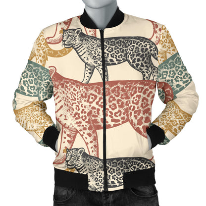 Jaguar Pattern Print Design 01 Men Bomber Jacket