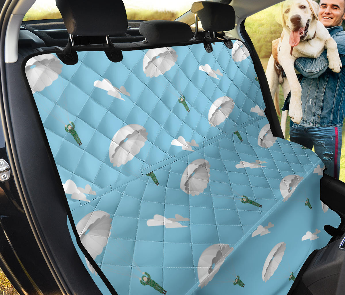 Paratrooper Pattern Print Design A02 Rear Dog Car Seat Cover Hammock