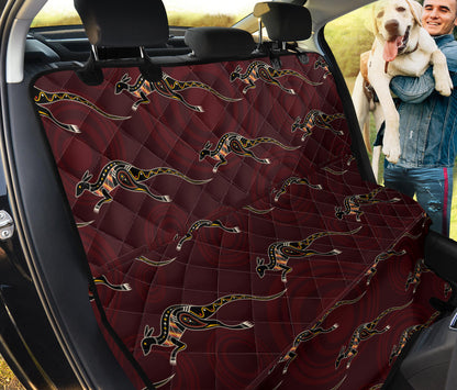 Kangaroos Pattern Print Design 05 Rear Dog Car Seat Cover Hammock