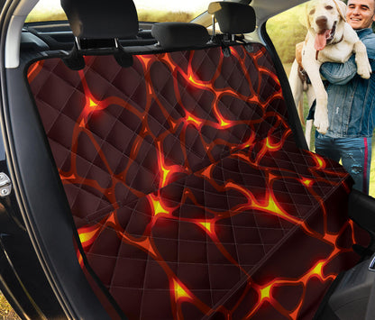 Lava Pattern Print Design 02 Rear Dog Car Seat Cover Hammock