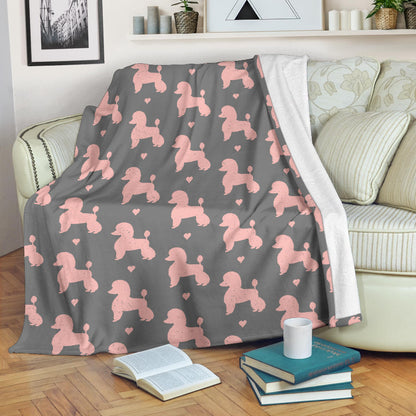 Poodle Pattern Print Design A02 Premium Blanket