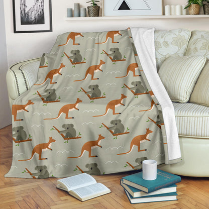 Koala Pattern Print Design 03 Premium Blanket